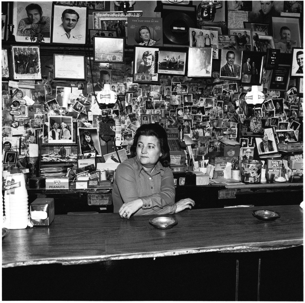 Wanda Behind the Bar. Tootsie's Orchid Lounge, Nashville, TN, 1974
