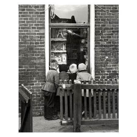 Kids Looking in Toy Store Window, Amsterdam