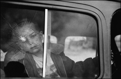 Colorado, 1955 (cracked glass with boy)