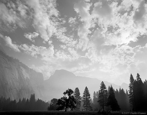 Half Dome, Morning Clouds, Yosemite Valley