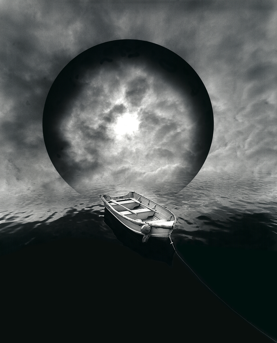 Jerry Uelsmann, Boat and Moon, Catherine Couturier Gallery