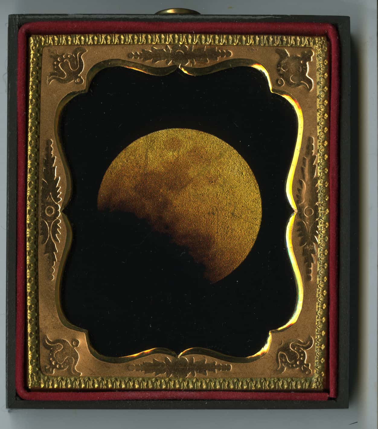 Lunar Eclipse, Feb 2008, daguerreotype framed, Kate Breakey, Catherine Couturier Gallery