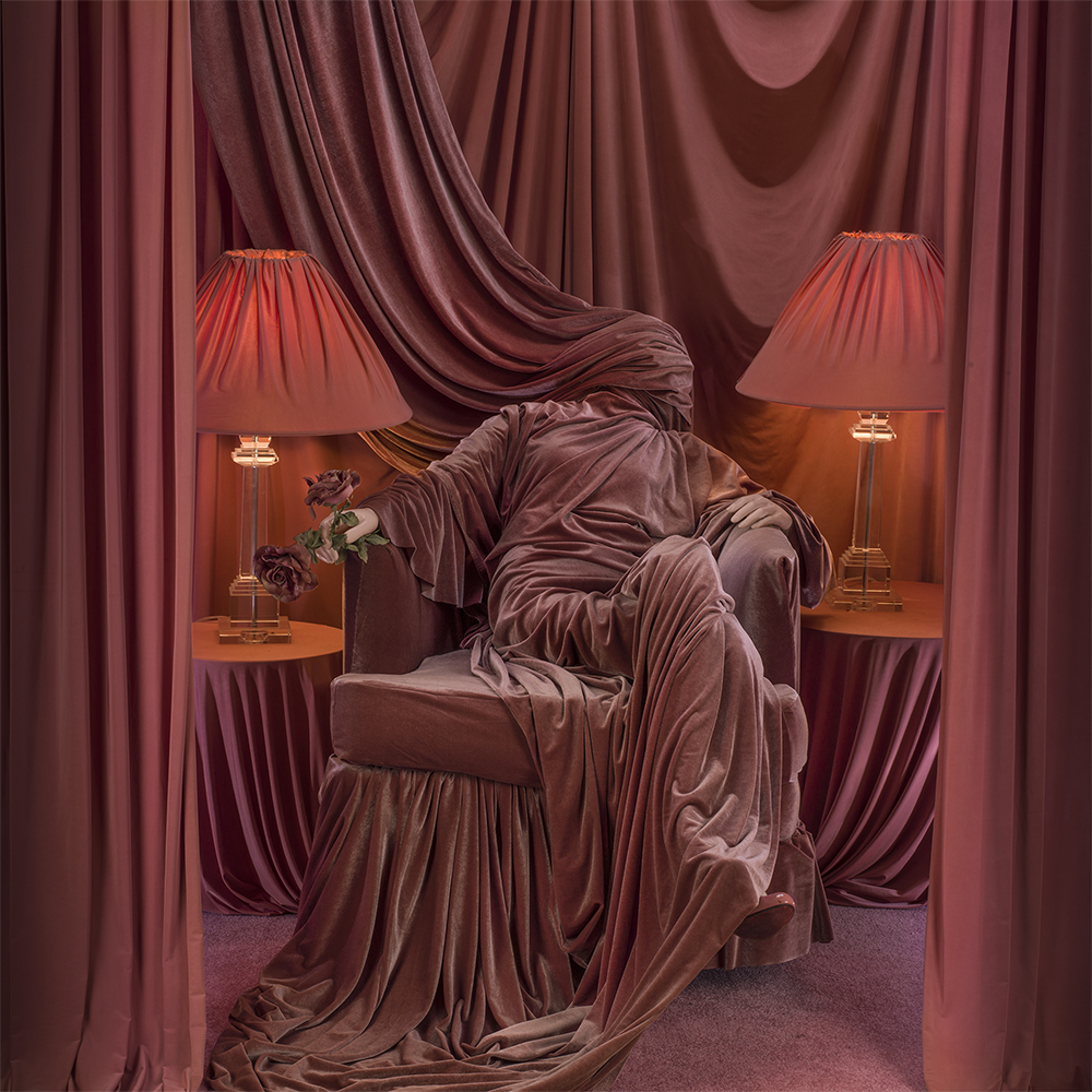 Patty Carroll, Mad Mauve Draped, Catherine Couturier Gallery