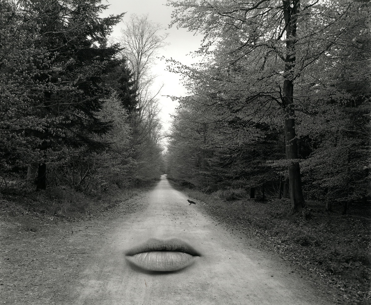 Untitled (Lips on Road)
