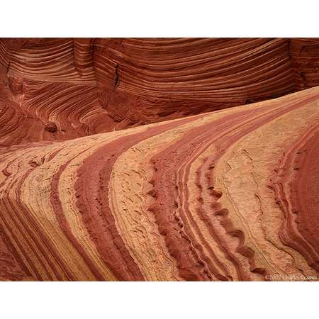 Striations and Boulder, Paria Wilderness, Utah