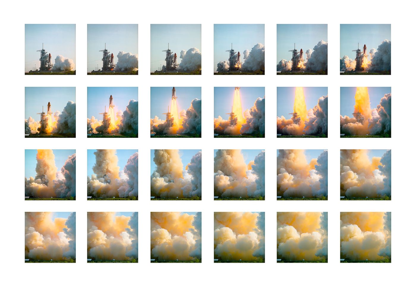 John Chakeres, Discovery launches for the first time, Aug. 30, 1984