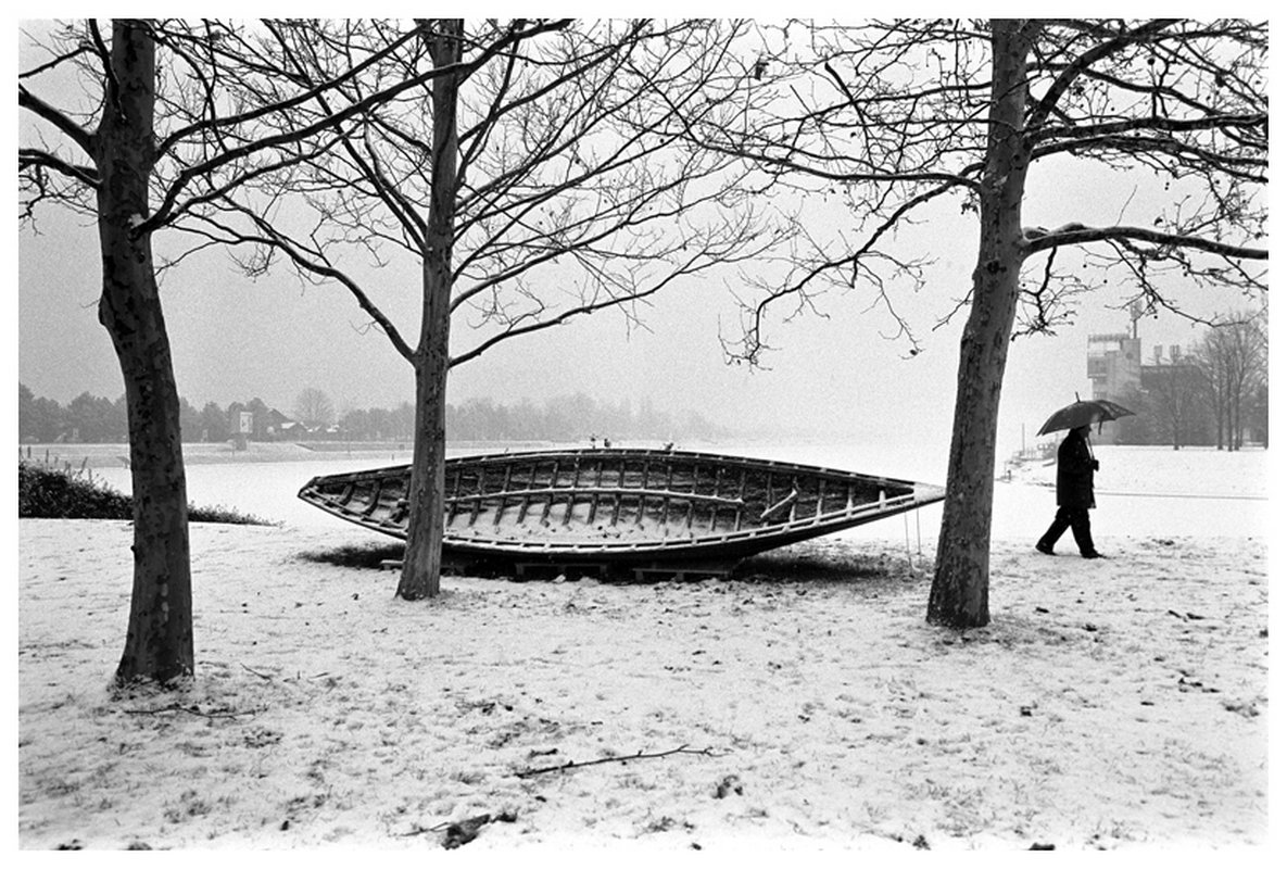 Stanko Abadzic Boat in Snow